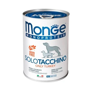 Monge Monoprotein Dog Solo Only Turkey - Монопротеїновий паштет з індичкою для собак; 400 г