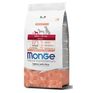 Monge Monoprotein Mini Adult Salmon with Rice - Сухий монопротеїновий корм із лососем та рисом для дорослих собак маленьких порід; 7,5 кг