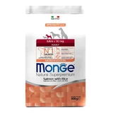 Monge Monoprotein Mini Adult Salmon with Rice - Сухой монопротеиновый корм с лососем и рисом для взрослых собак маленьких пород; 800 г