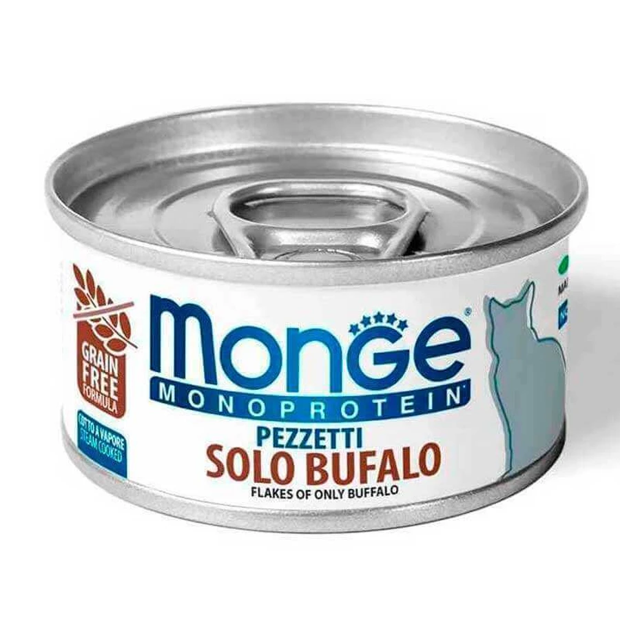 Monge Monoprotein Solo Manzo - Монопротеїнові м'ясні пластівці з буйвола для дорослих котів усіх порід; 80 г: ціни та характеристики