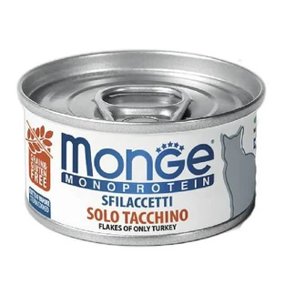 Monge Monoprotein Solo Tacchino - Монопротеиновые консервы из мяса индейки для кошек; 80 г