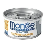 Monge Monoprotein Solo tacchino con carote - Монопротеїнові консерви з м'яса індички з морквою для кішок; 80 г