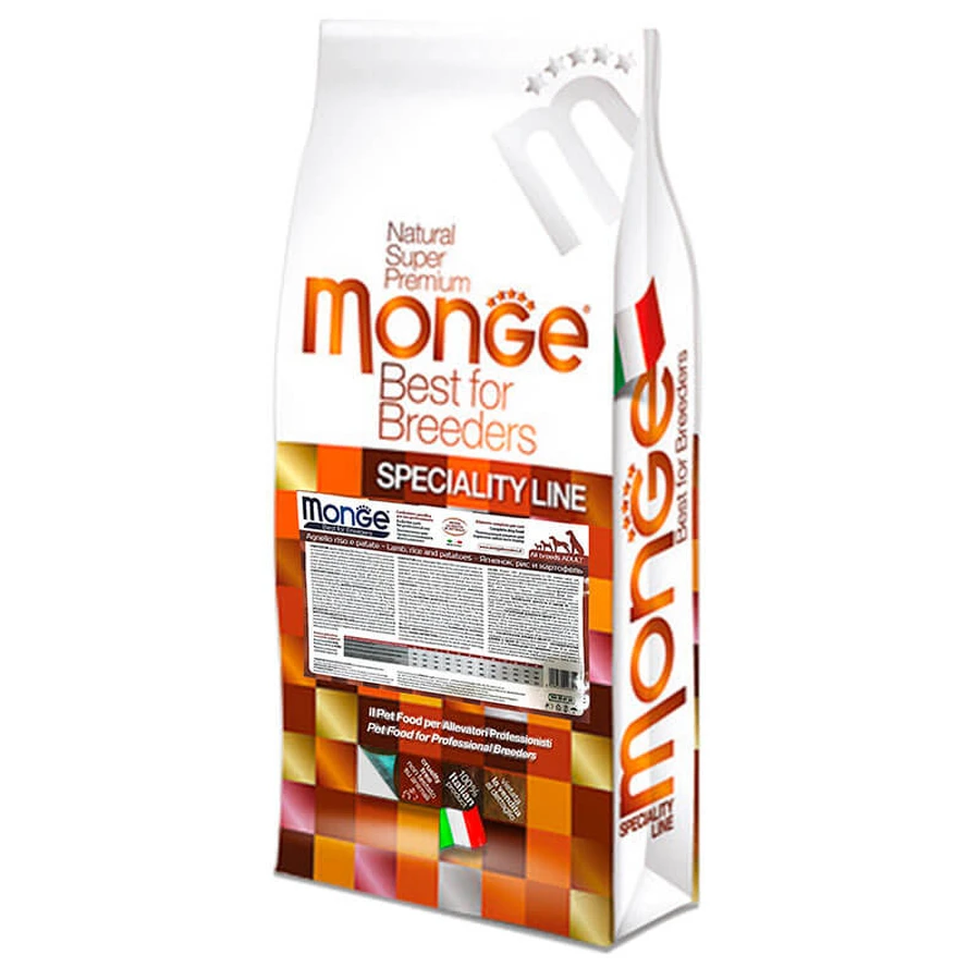 Monge Natural Superpremium All Breeds Adult - Сухий корм з ягням, рисом і картоплею для дорослих собак усіх порід; 15 кг: ціни та характеристики