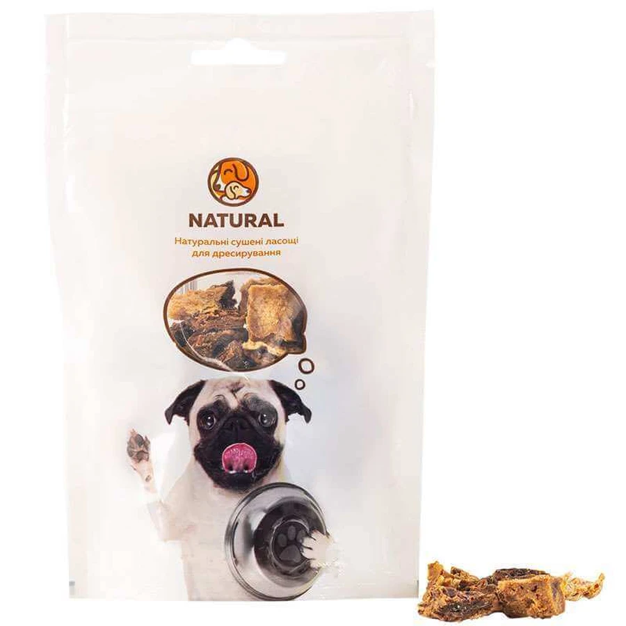 Natural (Натураль) Лакомство сушёное – вымя говяжье для дрессировки собак; 100 г (Maxi): цены и характеристики