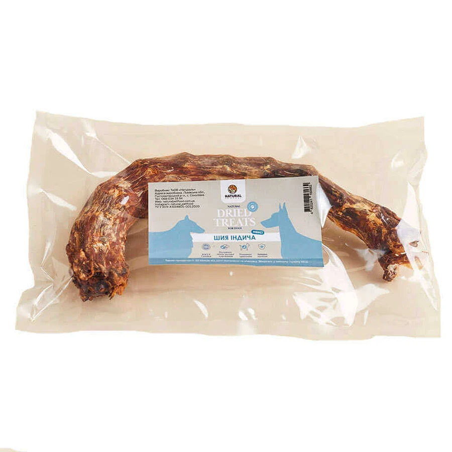 Natural (Натураль) Ласощі сушені – шия індича для собак; 100 г (1 шт.): ціни та характеристики