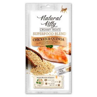 Natural Kitty (Натураль Китти) Creamy Treats Chicken with Quinoa - Лакомства Крем-снек со вкусом курицы и киноа для котов; 4х12 г