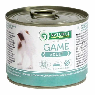 Nature's Protection Adult Game – Консервированный корм с мясом дичи для взрослых собак; 200 г