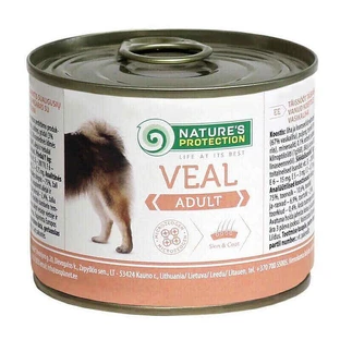 Nature's Protection Adult Veal – Консервированный корм с мясом телятины для взрослых собак всех пород; 200 г