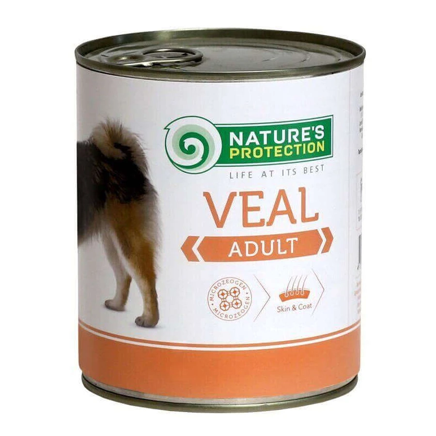 Nature's Protection Adult Veal – Консервований корм з м'ясом телятини для дорослих собак всіх порід; 400 г: ціни та характеристики