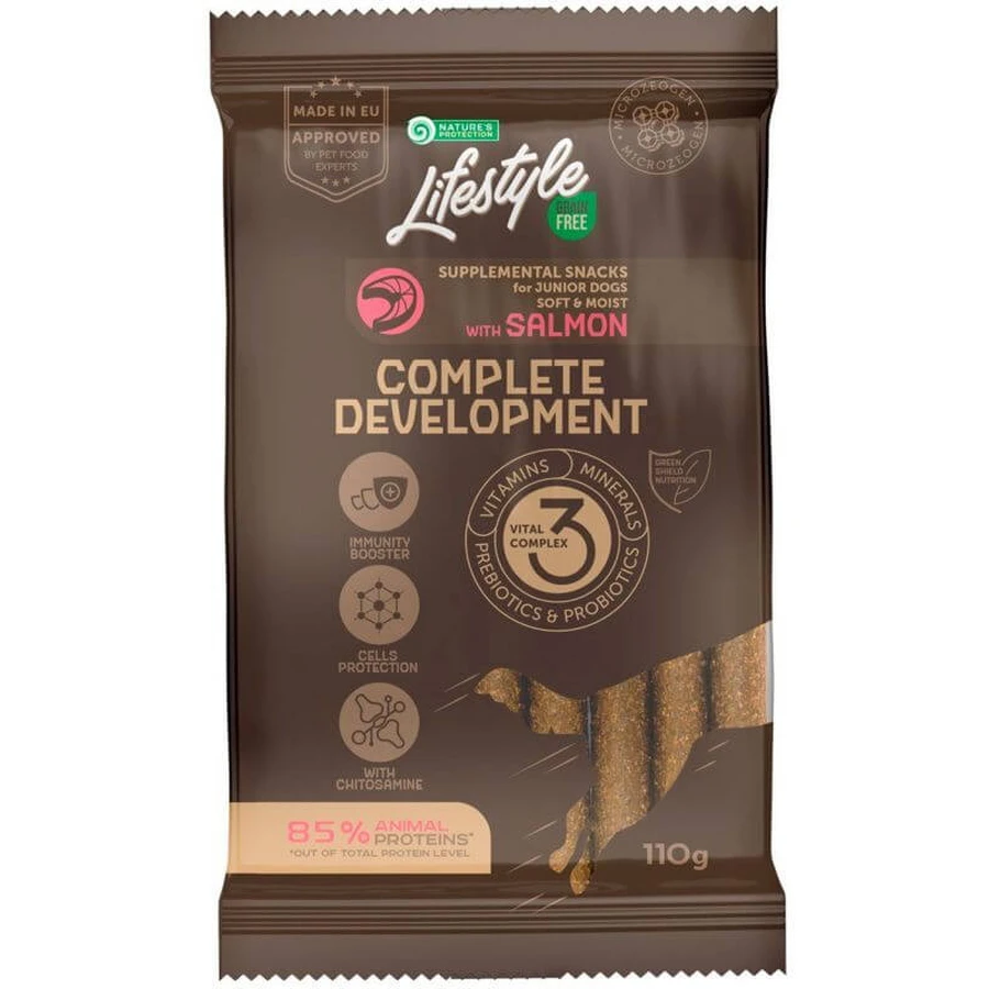 Nature's Protection Lifestyle Grain Free Salmon Complete Development – Беззернові ласощі з лососем для молодих собак; 110 г: ціни та характеристики