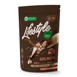 Nature's Protection Lifestyle Grain Free Salmon Kitten – Сухой беззерновой корм с лососем для котят; 400 г