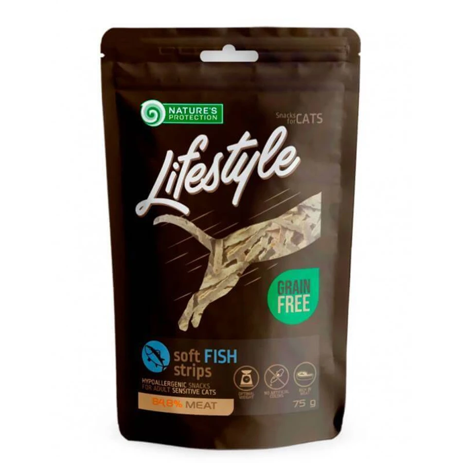 Nature's Protection Lifestyle Soft Strips Fish – Лакомство из рыбы для котов; 75 г: цены и характеристики