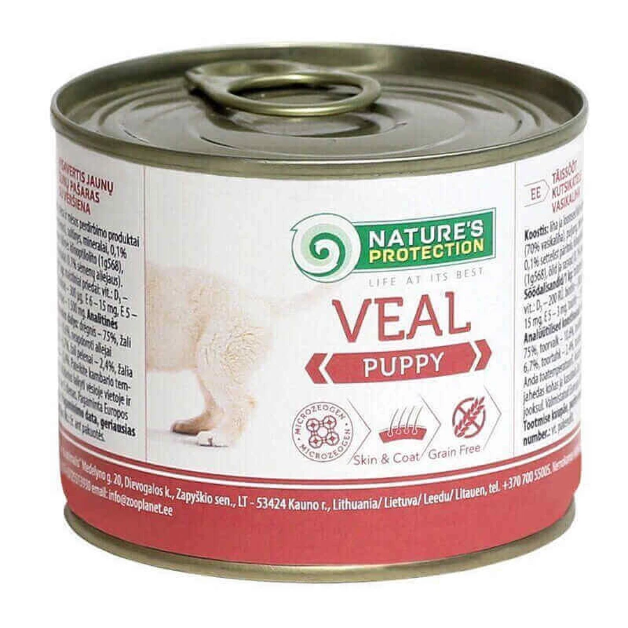 Nature's Protection Puppy Veal – Консервированный корм с мясом телятины для щенков; 200 г: цены и характеристики