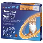 Nexgard Spectra (Нексгард Спектра) Таблетки против блох, клещей и гельминтов для собак (1 таблетка), 1,35-3,5 кг: цены и характеристики