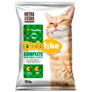 Nutra Five Stars (Нутра Файв Старс) Catlike Complete - Сухий корм з куркою, рибою та рисом для дорослих котів; 10 кг