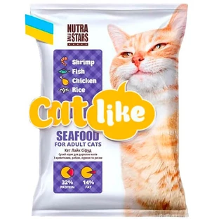 Nutra Five Stars (Нутра Файв Старс) Catlike Seafood - Сухий корм з креветками, куркою, рибою та рисом для дорослих котів; 10 кг