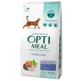 OptiMeal Complete Dry Pet Food Salmon – Сухий корм с лососем для стерилізованих котів; 1,5 кг