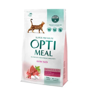 OptiMeal Veal Extra Taste Cat – Сухий корм з високим вмістом телятини для котів; 700 г