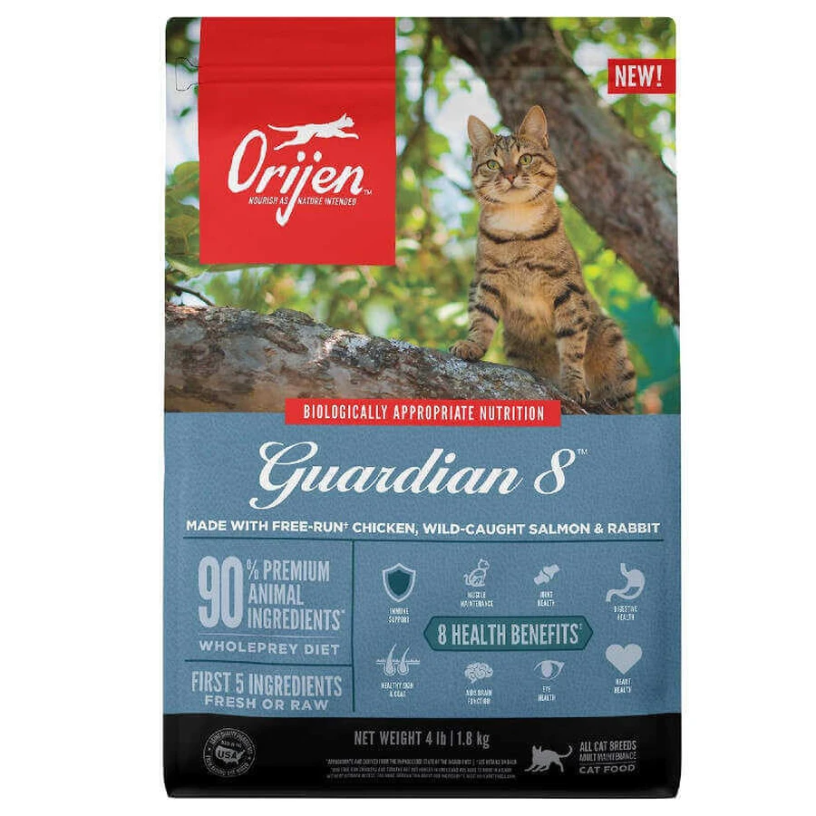 Orijen Guardian 8 Cat - Сухой корм с мясом рыбы и птицы для котов на всех стадиях жизни; 1,8 кг: цены и характеристики