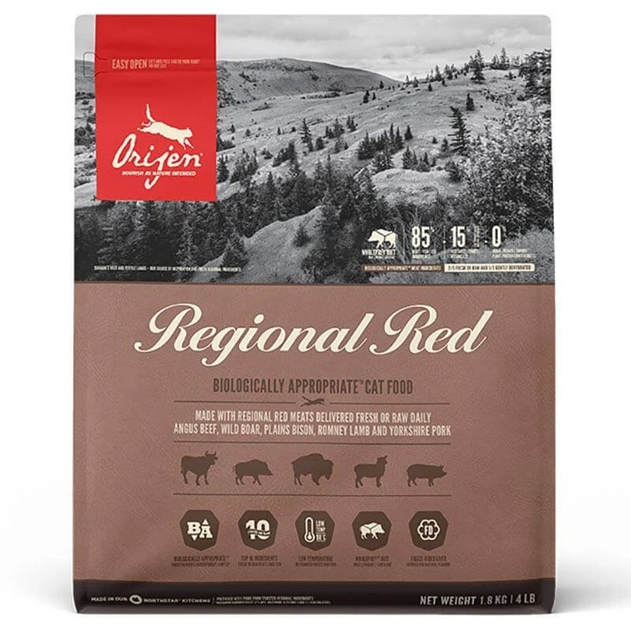 Orijen Regional Red Cat - Сухий корм з бізоном і кабаном для котів і кошенят; 1,8 кг: ціни та характеристики