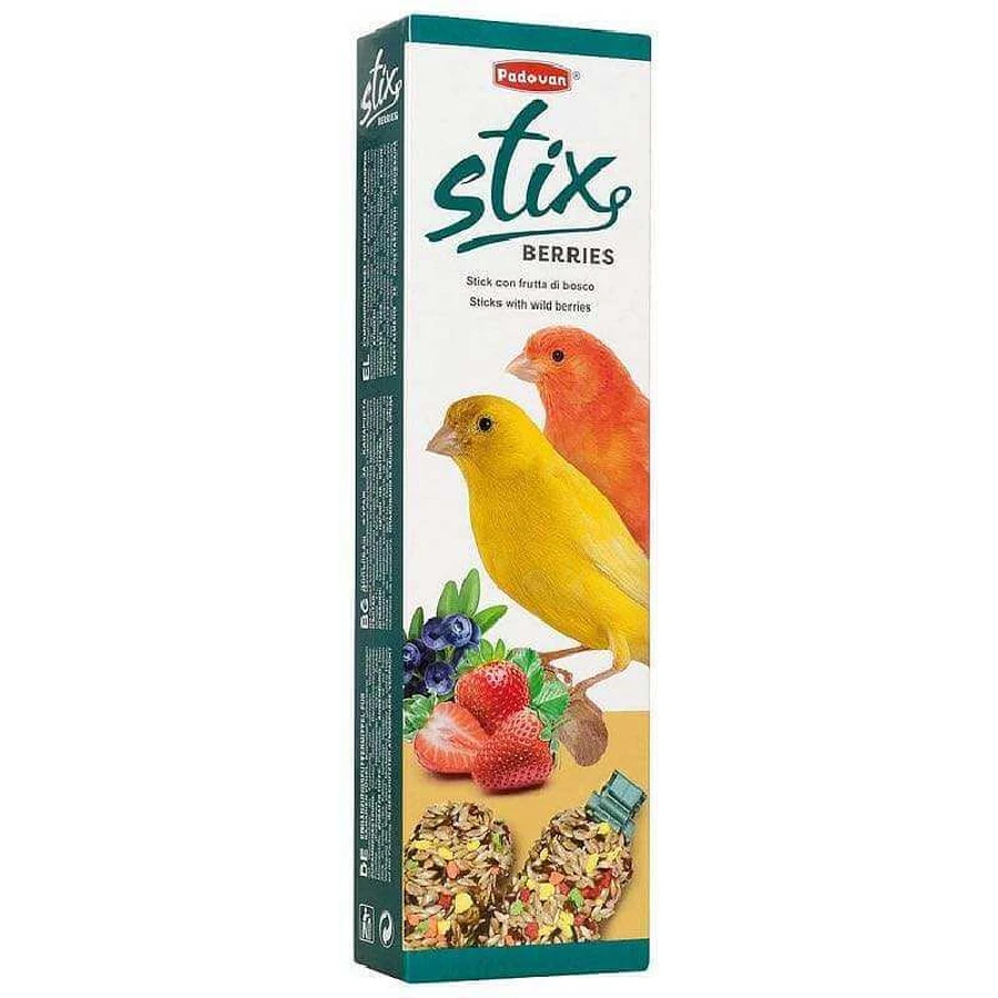 Padovan (Падован) Stix Berries Canarini - Лакомства на палочке для взрослых канареек с лесными ягодами; 80 г: цены и характеристики