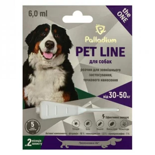 Palladium (Палладиум) Pet Line The One Dog - Противопаразитарные капли на холку от блох, клещей и гельминтов для собак; 30-50 кг