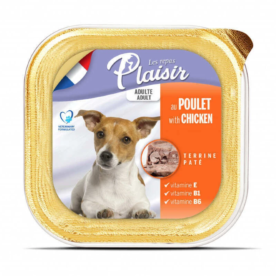 Plaisir (Плєзір) Adult Dog Chicken Terrine - Повнораціонний вологий корм з куркою для дорослих собак (террін); 150 г: ціни та характеристики