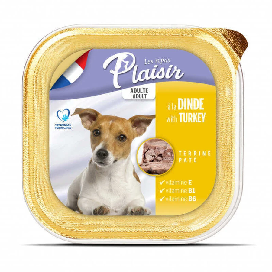 Plaisir (Плєзір) Adult Dog Turkey Terrine - Повнораціонний вологий корм з індичкою для дорослих собак (террін); 150 г: ціни та характеристики