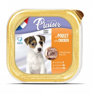Plaisir (Плезир) Puppy Chicken Terrine - Полнорационный влажный корм с курицей для щенков (террин); 150 г
