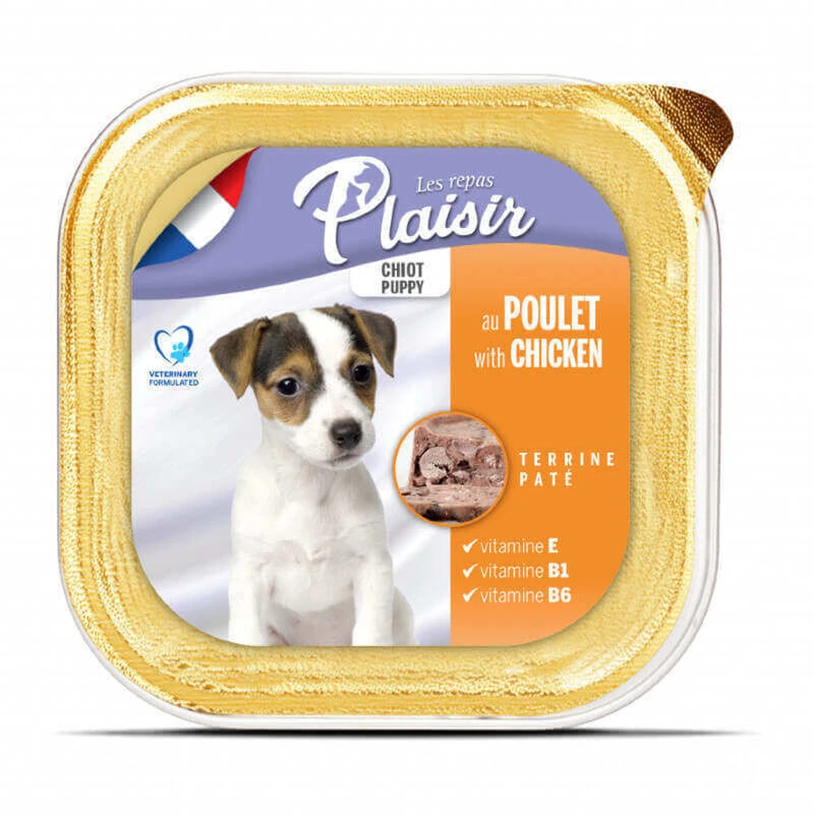 Plaisir (Плезир) Puppy Chicken Terrine - Полнорационный влажный корм с курицей для щенков (террин); 150 г: цены и характеристики