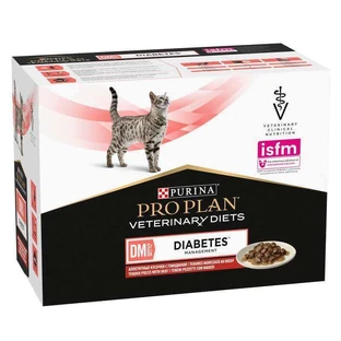 Pro Plan Veterinary Diets (Про План Ветеринарі Дієтс) DM ST/OX Diabetes Managment - Консервований корм з яловичиною для дорослих котів, які хворіють на цукровий діабет; 10х85 г