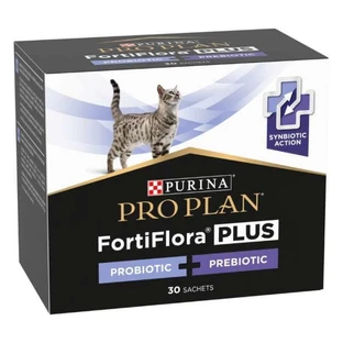 Pro Plan Veterinary Diets (Про План Ветеринари Диетс) FortiFlora Plus - Кормовая добавка для поддержки микрофлоры кишечника у взрослых котов и котят; 30х1,5 г