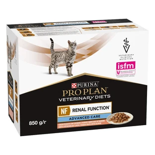 Pro Plan Veterinary Diets (Про План Ветеринари Диетс) NF Renal Function Feline Salmon - Консервированный корм с лососем для кошек при патологии почек; 10х85 г