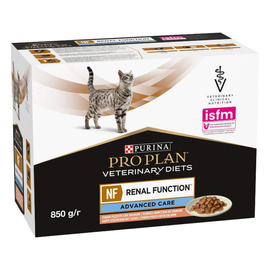 Pro Plan Veterinary Diets (Про План Ветеринари Диетс) NF Renal Function Feline Salmon - Консервированный корм с лососем для кошек при патологии почек; 10х85 г: цены и характеристики