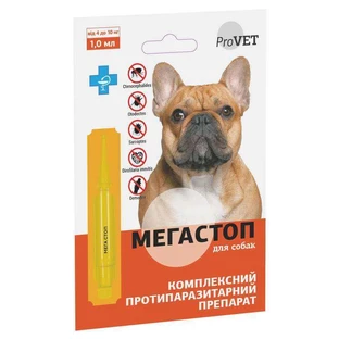 ProVET (ПроВет) МЕГА СТОП Краплі протипаразитарні для собак, 4-10 кг
