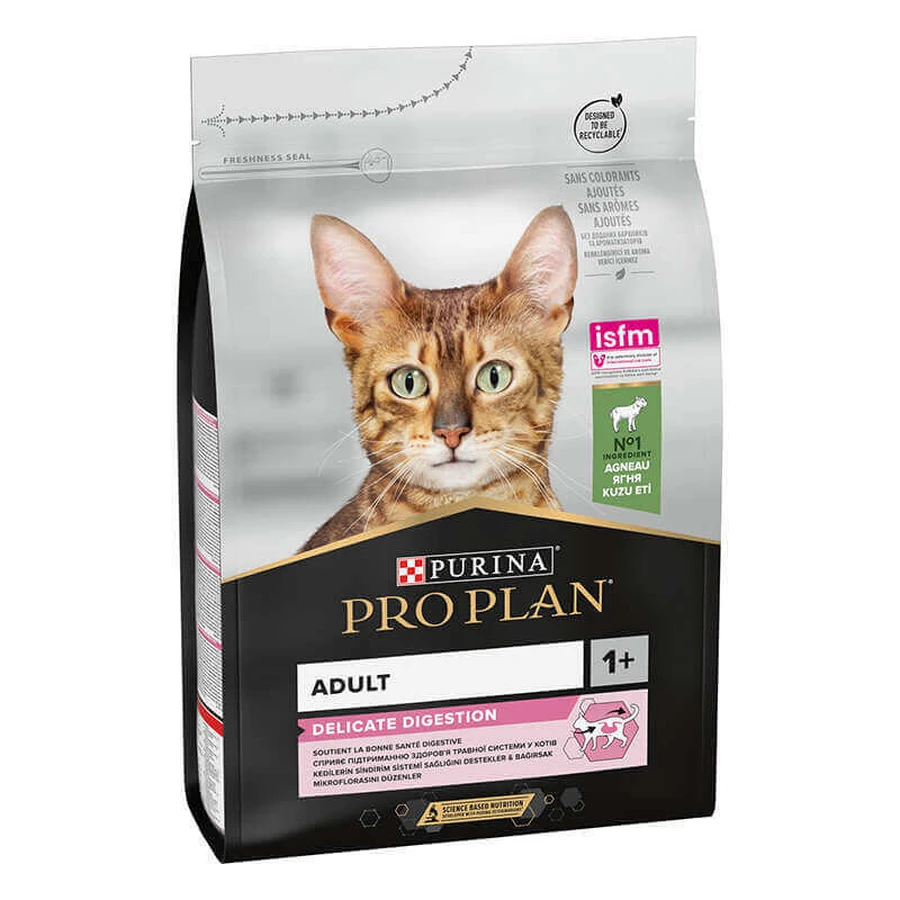Purina Pro Plan Delicate Adult Lamb - Сухой корм с ягненком для котов с чувствительным пищеварением; 3 кг: цены и характеристики
