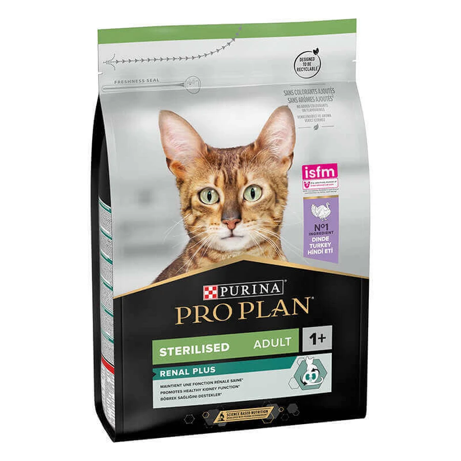 Purina Pro Plan Sterilised Adult Renal Plus - Сухий корм з індичкою для стерилізованих котів; 3 кг: ціни та характеристики
