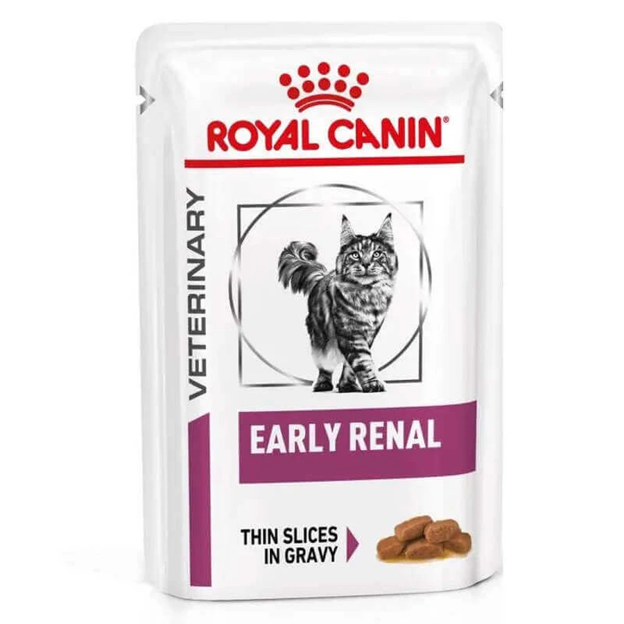 Royal Canin Early Renal Feline - Консервированный корм, диета для кошек при заболеваниях почек (дольки в соусе); 85 г: цены и характеристики