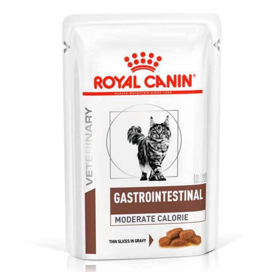 Royal Canin Gastro Intestinal Moderate Calorie Feline - Ветеринарна дієта для котів при порушеннях травлення (шматочки в підливі); 85 г: ціни та характеристики