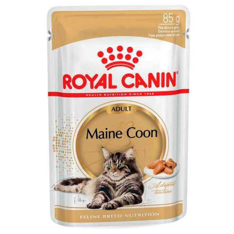Royal Canin Maine Coon Adult - Консервированный корм для взрослых кошек породы Мейн-Кун (кусочки в соусе); 85 г: цены и характеристики
