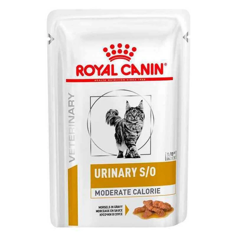 Royal Canin Urinary S/O Moderate calorie - Консервований корм для стерилізованих котів при захворюваннях нижніх сечовивідних шляхів (шматочки в соусі); 85 г: ціни та характеристики