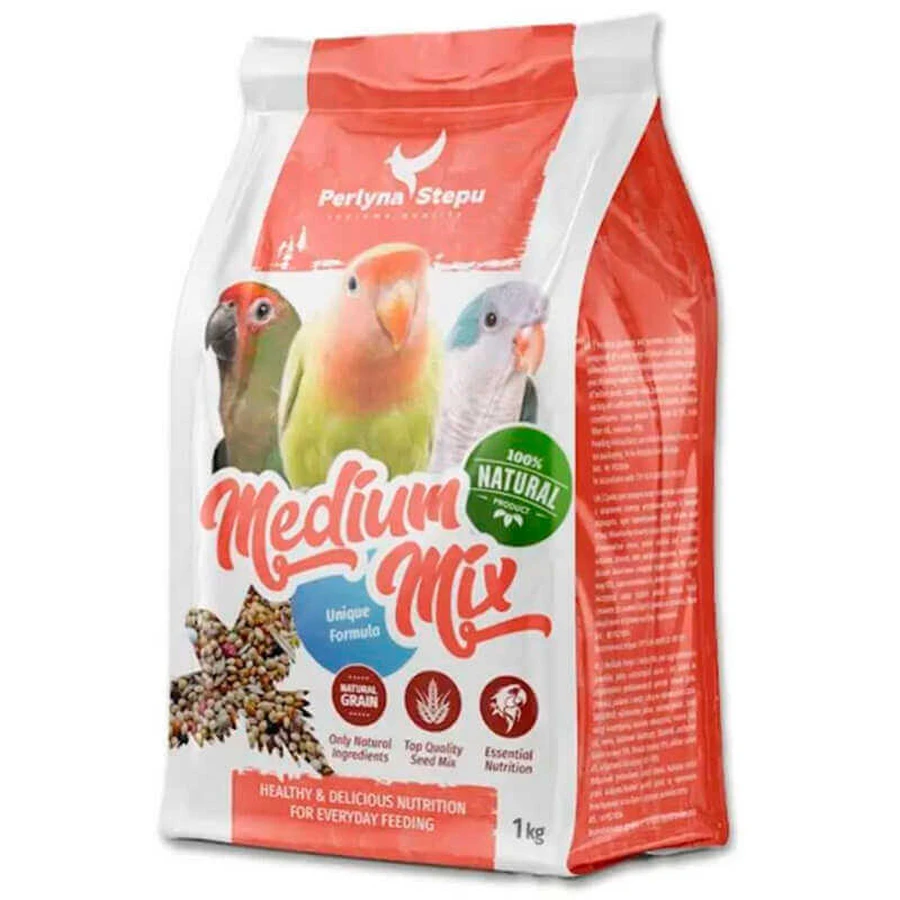 Перлина степу Medium Mix - Зернова суміш для папуг середніх розмірів; 1 кг: ціни та характеристики