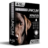 Unicum (Уникум) Premium Противопаразитарные капли на холку против блох и клещей для собак, 1 шт. (4-10 кг)