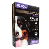 Unicum (Уникум) Complex Противопаразитарные капли на холку против гельминтов, блох и клещей для собак, 1 шт. (30-60 кг)