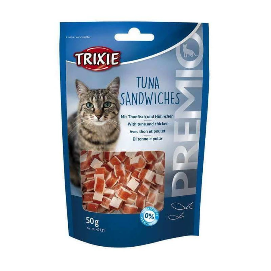Trixie (Тріксі) PREMIO Tuna Sandwiches - Ласощі з тунцем і птицею для котів; 50 г: ціни та характеристики