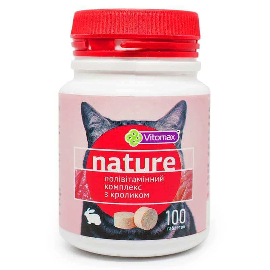 Vitomax (Витомакс) Nature - Поливитаминный комплекс для котов с кроликом; 100 шт.: цены и характеристики