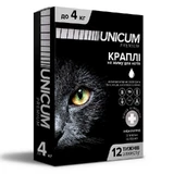 Unicum (Унікум) Premium Протипаразитарні краплі на холку проти бліх та кліщів для котів, 1 шт. (до 4 кг)