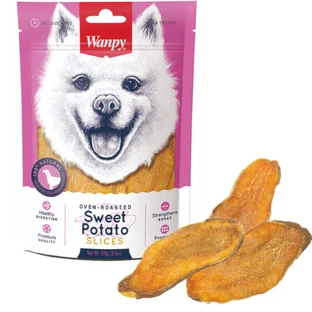 Wanpy (Ванпи) Sweet Potato Slices - Лакомство ломтики запеченного сладкого картофеля для собак; 100 г