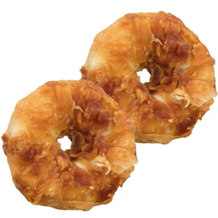 Trixie (Тріксі) Denta Fun Chicken Chewing Rings – Жувальне кільце для очищення зубів з куркою для собак; 110 г / 6 см (2 шт.)