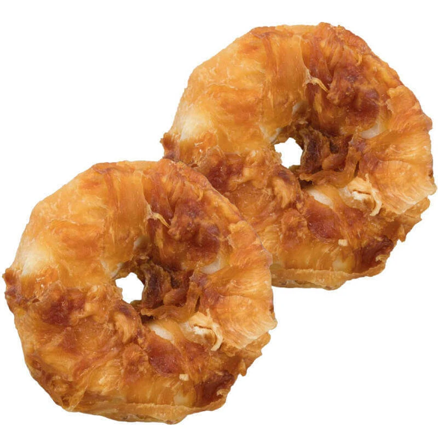 Trixie (Тріксі) Denta Fun Chicken Chewing Rings – Жувальне кільце для очищення зубів з куркою для собак; 110 г / 6 см (2 шт.): ціни та характеристики